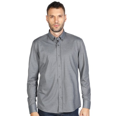 GRANT LSL, men's long sleeve shirt, gray