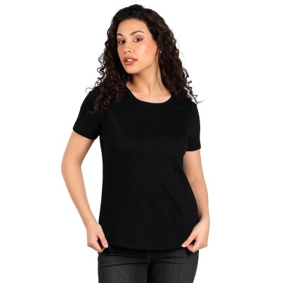 MASTER LADY, women's t-shirt, 100% cotton, slim fit, black