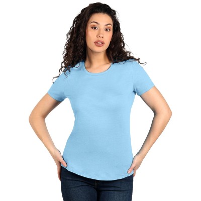 MASTER LADY, women's t-shirt, 100% cotton, slim fit, sky blue