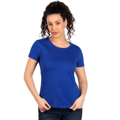 MASTER LADY, women's t-shirt, 100% cotton, slim fit, royal blue
