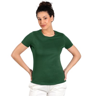 MASTER LADY, women's t-shirt, 100% cotton, slim fit, forest green
