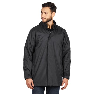 HILL, unisex fully zippered winter jacket, dark gray