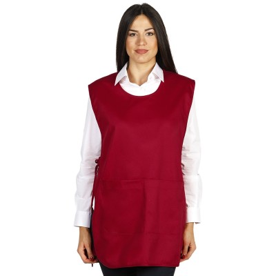 GARSON, pullover apron, burgundy