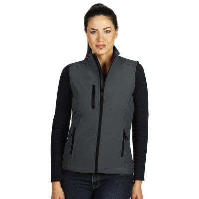 SKIPPER VEST WOMEN, women's softshell bodywarmer, dark gray