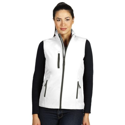 SKIPPER VEST WOMEN, women's softshell bodywarmer, white