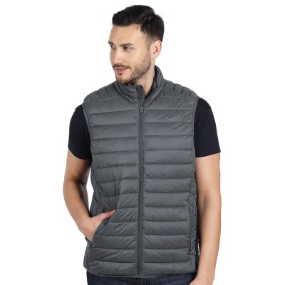 RINO VEST, light padded bodywarmer, dark gray