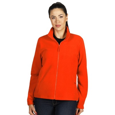 POLARIS LADY, women's polar fleece jacket/sweatshirt, orange