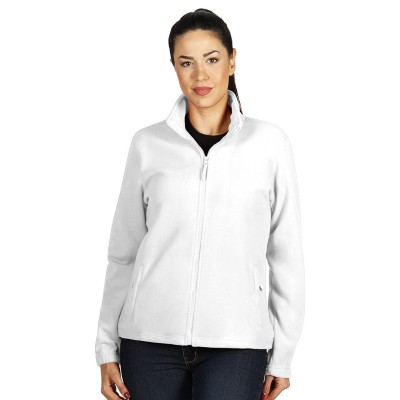 POLARIS LADY, women's polar fleece jacket/sweatshirt, white
