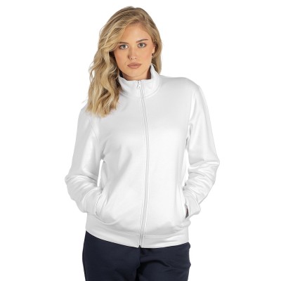 SPINNER, unisex zipped sweatshirt, 280 g/m2, white