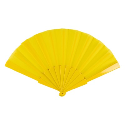 PATTAYA, hand fan, yellow