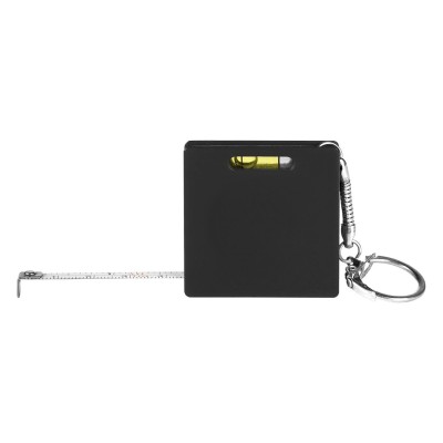 BRICK, key holder with measuring tape, 1 m, black
