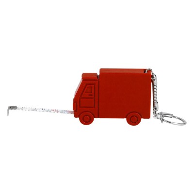 HUGO, key holder with measuring tape, 1 m, red