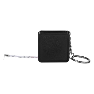 MILE, key holder with measuring tape, 1 m, black