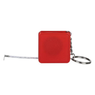 MILE, key holder with measuring tape, 1 m, red