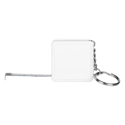 MILE, key holder with measuring tape, 1 m, white