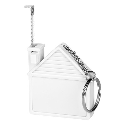 HOME, key holder with measuring tape, 1 m, white