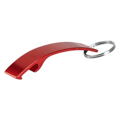 BARMEN, key holder with bottle opener, red