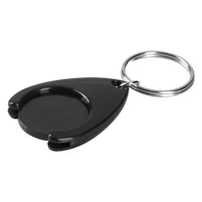TOKEN, key holder with shopping cart token, black