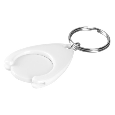 TOKEN, key holder with shopping cart token, white