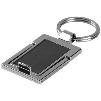 AXIS, key holder with mobile phone holder, shiny metal