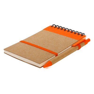 ORGANIC, notebook with pen, orange