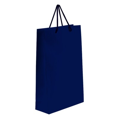 DINA, paper bag,  matt laminated, 190 g/m2, blue