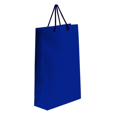 DINA, paper bag,  matt laminated, 190 g/m2, royal blue