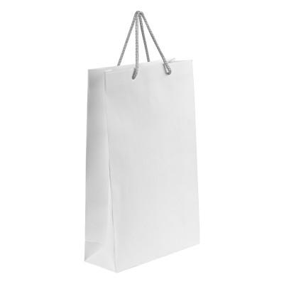 DINA, paper bag,  matt laminated, 190 g/m2, white