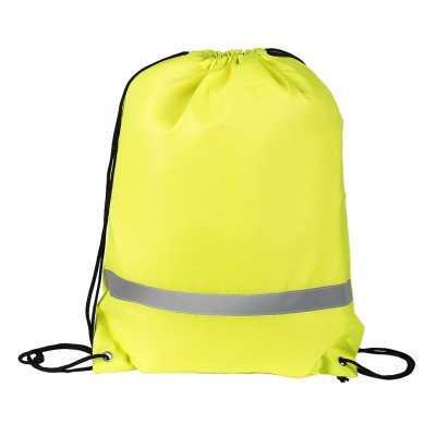 CITY GLOW, fluorescent drawstring bag, neon yellow