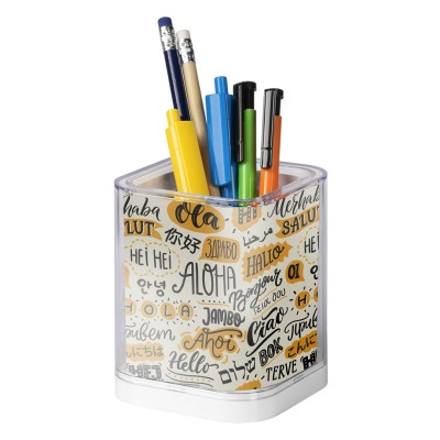 SCATOLA, pen stand, transparent