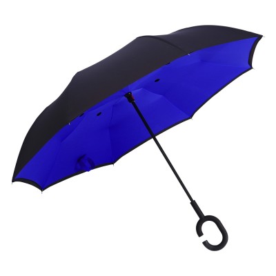 PAMPAS, reversible umbrella with manual opening, royal blue