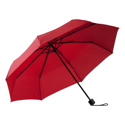 SUPER MINI BLACK, foldable umbrella, manual opening, red