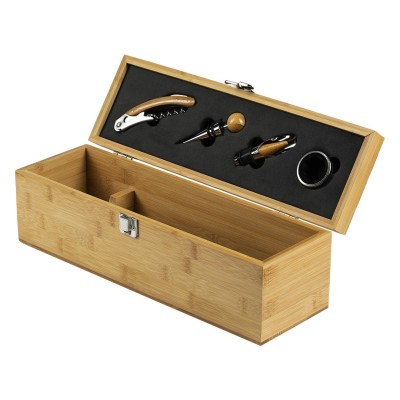 BRUNELLO, wine set in a wooden box, 4/1, beige