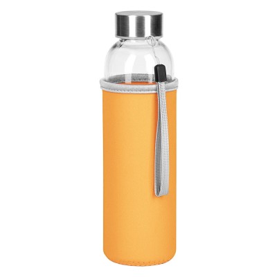 PRIMAVERA, water bottle with neoprene pouch, 500 ml, orange