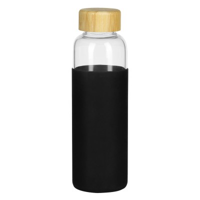 ADA, water bottle with silicone sleeve, 500 ml, black
