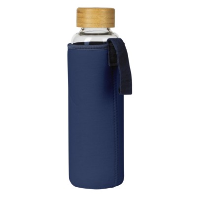 ICE, water bottle with neoprene pouch, 600 ml, blue