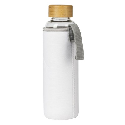 ICE, water bottle with neoprene pouch, 600 ml, white