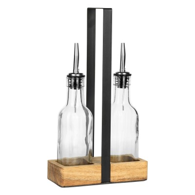 WOK, oil and vinegar set, brown