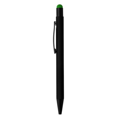 TITANIUM BLACK, metal "touch" ball pen, kiwi