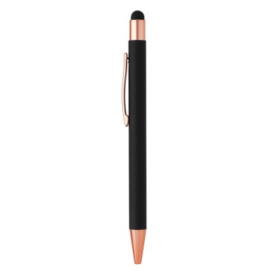 TITANIUM TOUCH GOLD, metal "touch" ball pen, black