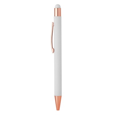 TITANIUM TOUCH GOLD, metal "touch" ball pen, white