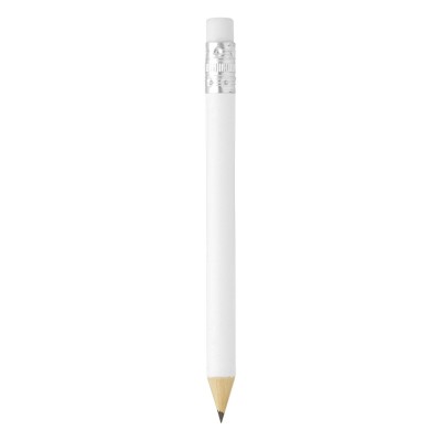 PIGMENT MINI, wooden pencil hb with eraser, white