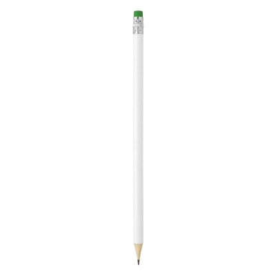 PIGMENT WHITE, wooden pencil hb with eraser, kiwi