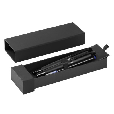 PANTERA, regent metal ball pen and roller pen set, black