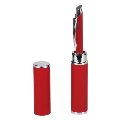 HARMONY SOFT, metal ball pen in metal gift tube, red
