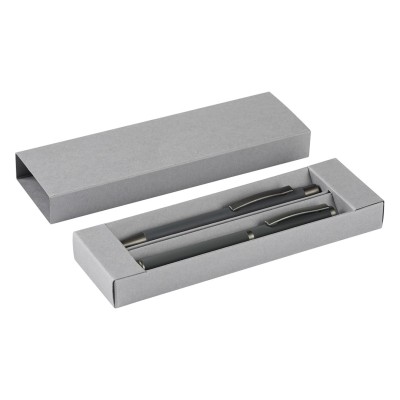 INK, metal ball pen and roller pen set gray