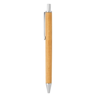 NOVEL, wooden ball pen with paper sleeve, beige