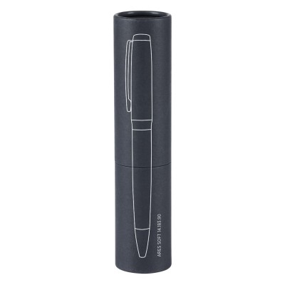 ARES SOFT, metal ball pen in a paper tube, white