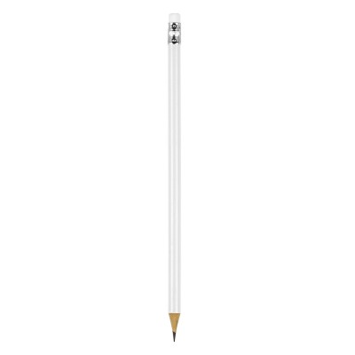 PIGMENT, wooden pencil hb with eraser, white