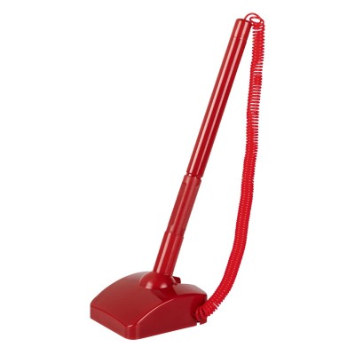 DESK AB, antibacterial plastic ball pen with stand, red